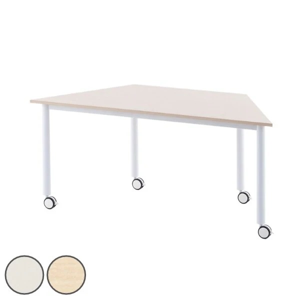 キャスターテーブル 幅160cm 台形 ミーティング 会議 塾 テーブル キャスター デスク 法人限定 27,980円
