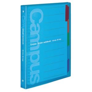 (まとめ) コクヨ キャンパス スライドバインダー(ミドルタイプ) PP表紙 B5タテ 26穴 100枚収容 背幅29mm 青 ル-P333NB 1冊 (×5セット)