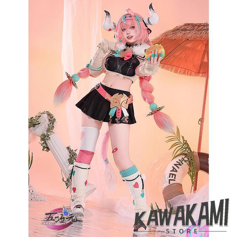五次元　原神　コスプレ　ヴァレサ　衣装　 いしょう ウィッグ　靴　1334