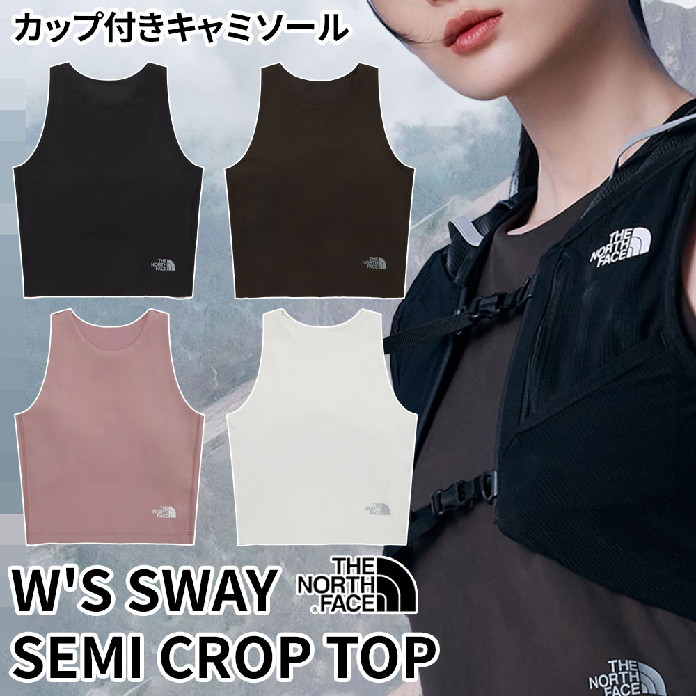 女性用セミクロップブラタンクトップ スリーブレスタンクトップW’S SWAY SEMI CROP TOP NU9ER36