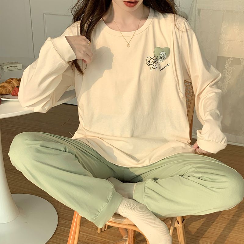 2024 長袖 パジャマ 純綿妊婦用パジャマ薄手長袖月子服で外着調節可能 レディース ウェア 部屋着 寝間着 セット