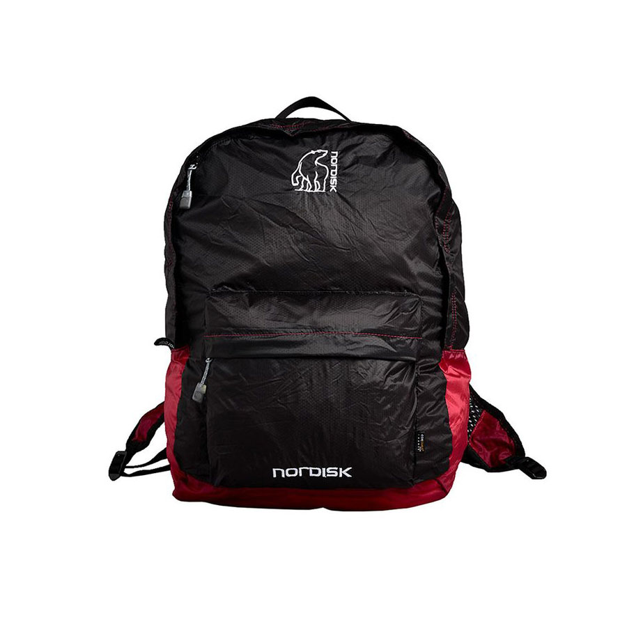 送料無料ノルディスク リべ ポケッタブルバッグ Nordisk Ribe 20 Daypack Black/Raspberry Pink 133018 リュック バックパック バッグ 鞄 小型