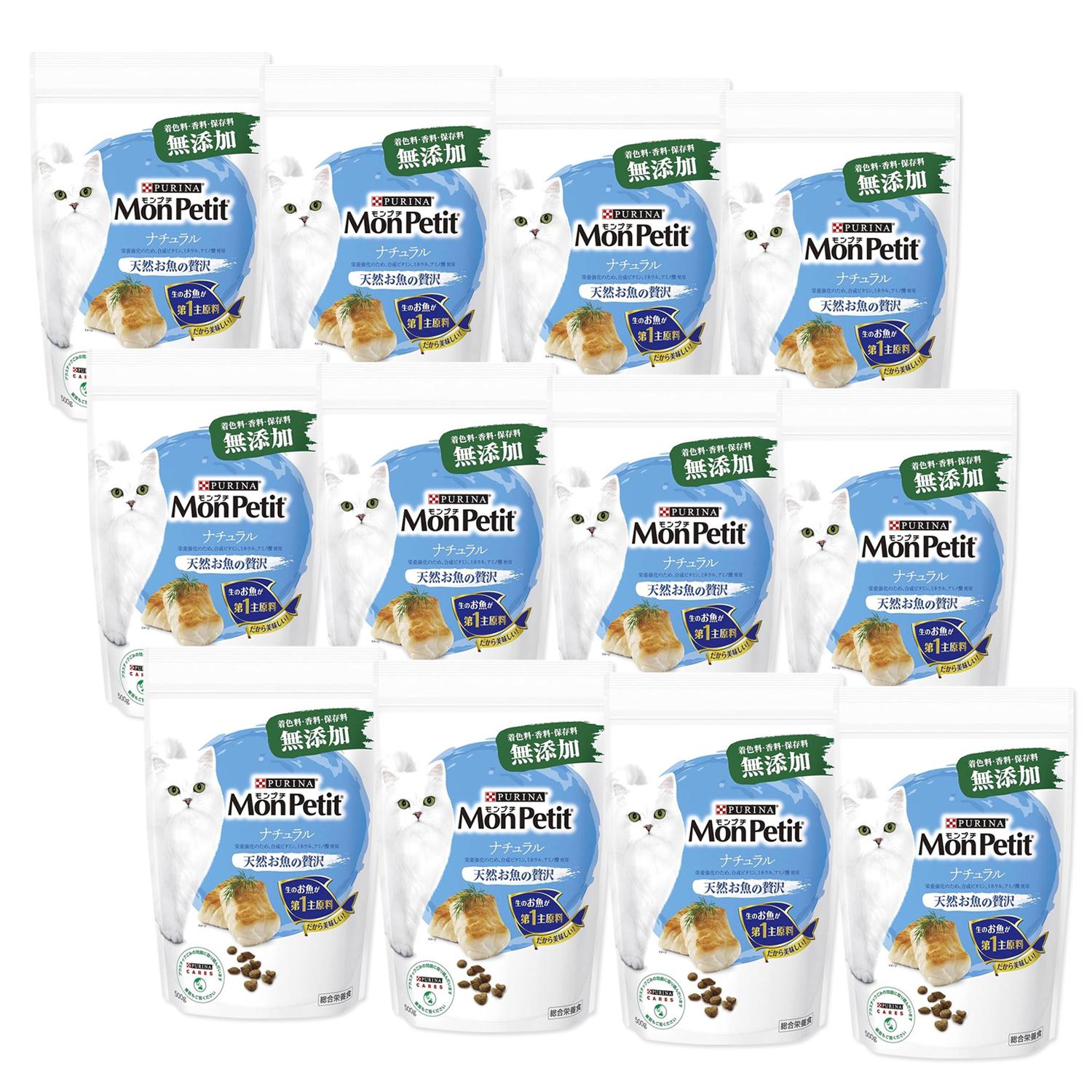 12個セット モンプチ キャットフード ドライ バッグ ナチュラル 天然お魚の贅沢