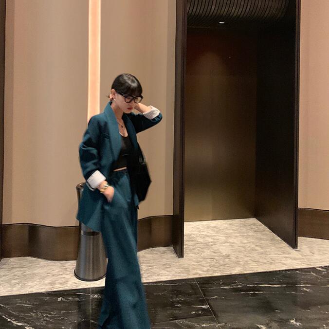 ワイドパンツ ボトムス 高品質 パンツスーツ 2点スーツセット フォーマル レディーススーツ セットアップ ビジネススーツ リクルートスーツ カジュアル 長袖 スリム 入学式 卒業式 結婚式 通勤 2