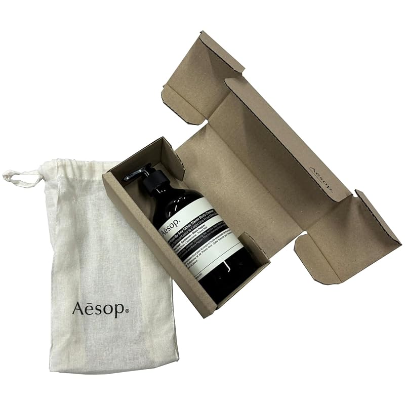 [ギフトボックス付き] Aesop イソップ ギフトセット ボディソープ ボディクレンザー ポンプタイプ ボディケア 巾着付き (500ml, ダマスカン ローズ)