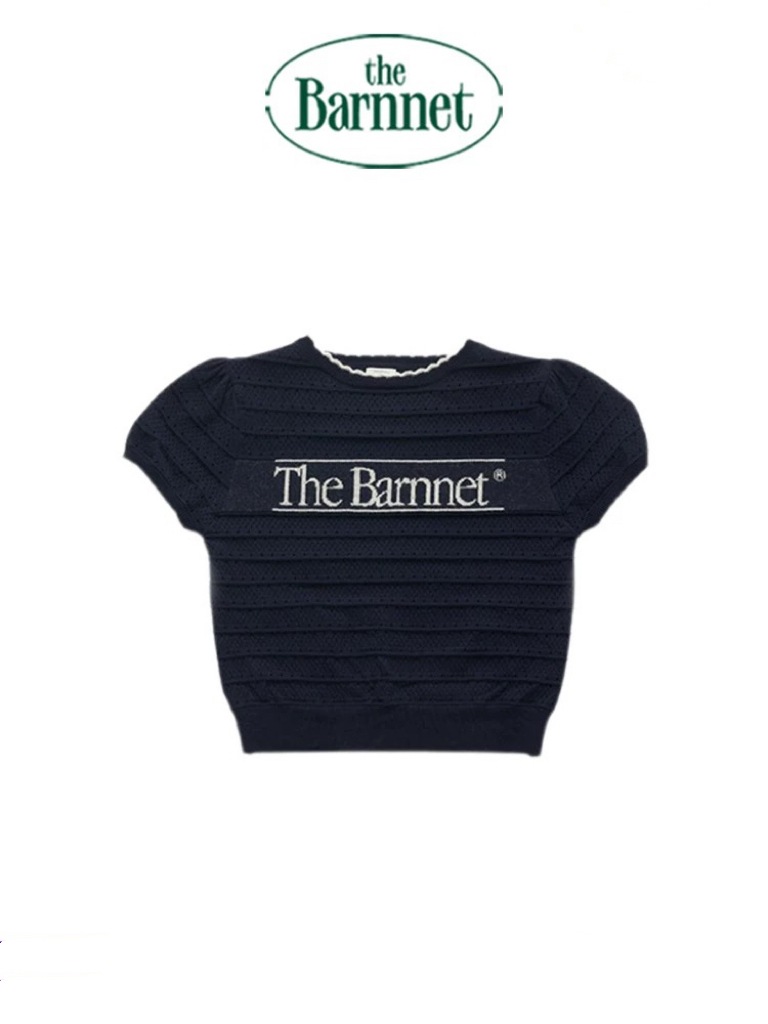 韓国人気 THE BARNNET KNIT T-Shirts T-シャツ ３色展開 半袖ニット