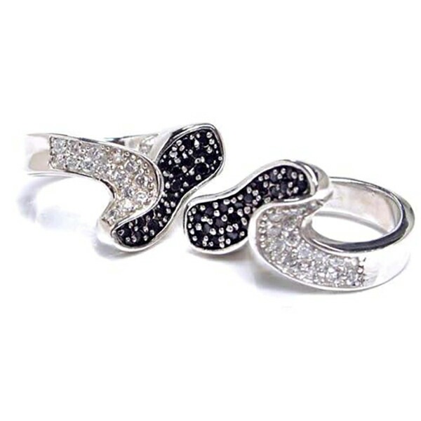 オーロラジュエルリング（ブラックxクリア）11号 17号 指輪 シルバー925 刻印あり プレゼント 男性 女性 本物の銀 親指 人差し指 中指 薬指 小指 sr00000820-xx