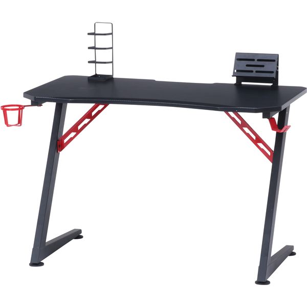 ゲーミングデスク 幅105cm [レッド]