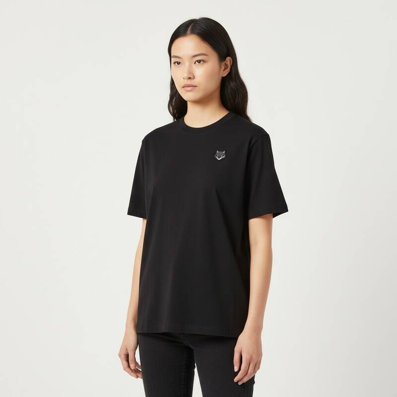 メゾン・キツネ ボールド・フォックス 半袖Tシャツ ブラック レディース MW00127KJ0119 P199