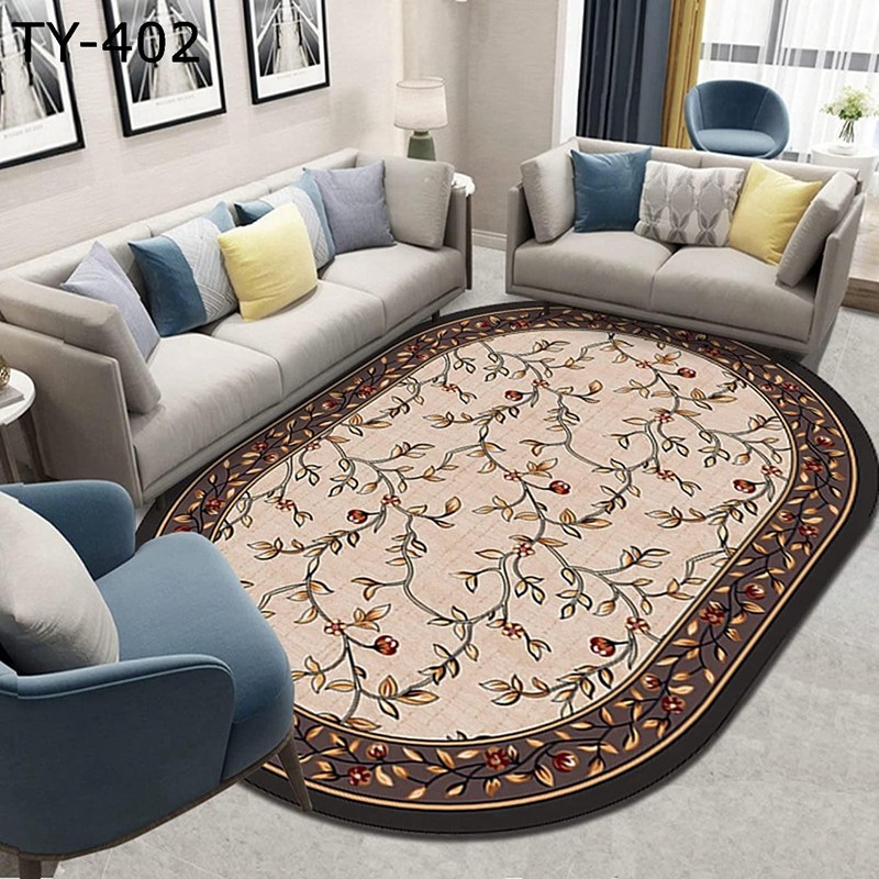 カーペット 楕円 180*280cm ラグマット 楕円形 ラグカーペット 楕円ラグカーペット 楕円絨毯 北欧ラグマット 軽量 滑り止め 防音 吸水 レトロ おしゃれ 花柄 民族風 豪華 春夏秋 りピン