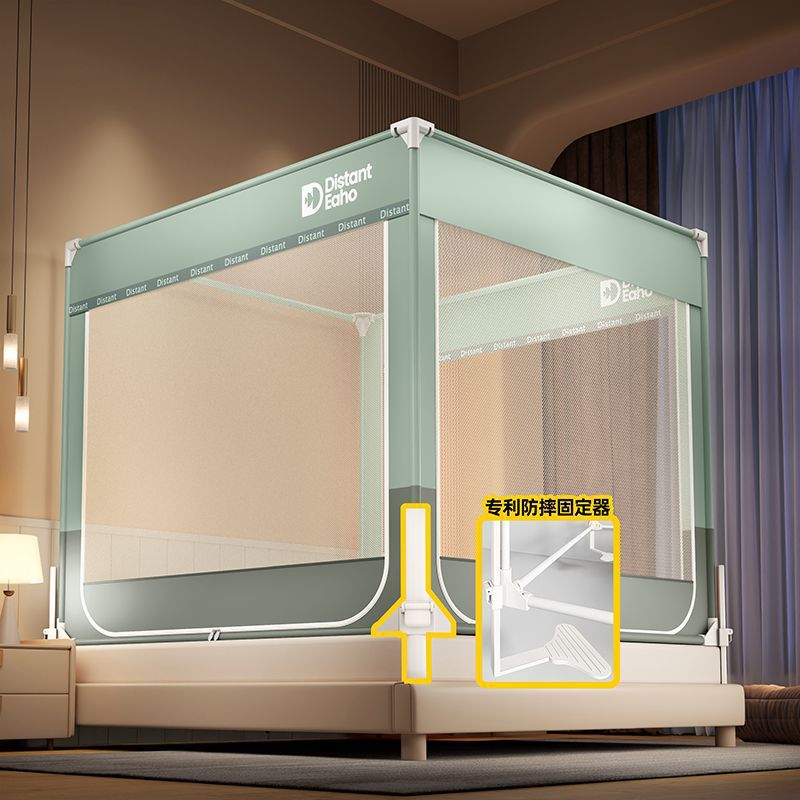 クラスaスーパーアンチフォールモスキートネット濃厚なブラケットベビーアンチフォールベッド新しいスタイルベッドルーム完全フェンシングテント3ドア