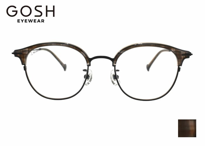 ゴッシュ GOSH go-2061 ボストン ブロー アセテート チタン フルリム メンズ レディース メガネ めがね 眼鏡 48サイズ