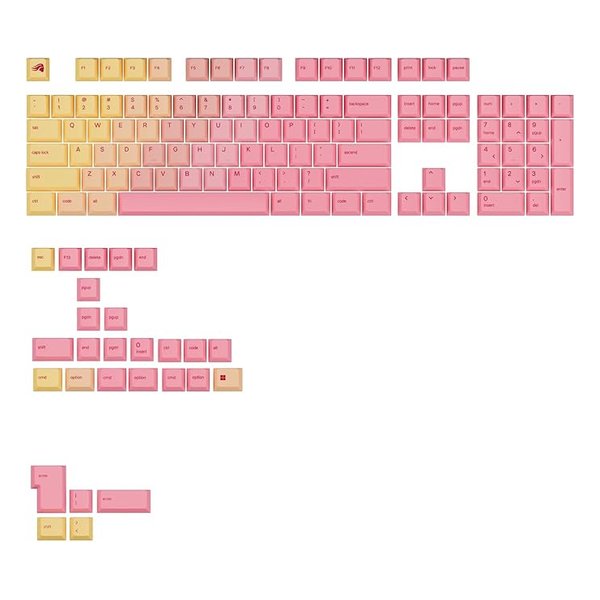 キーキャップセット 英語配列メカニカルキーボード対応 MX互換キースイッチ 130個入 GLO-KB-ACC-KC-GPBT-G