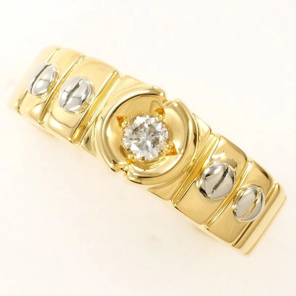 PT900 プラチナ リング 9号 ダイヤ 0.1 中古