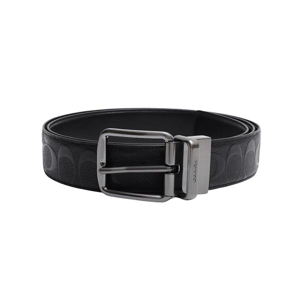 コーチ COACH WHRN CTSR SIGL BELT ベルト CQ024-BLK メンズ リバーシブル ブラック
