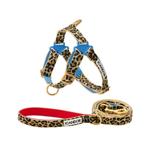 犬 ハーネスset ノー - フルハーネス+ジェントリッシュ_レオパード