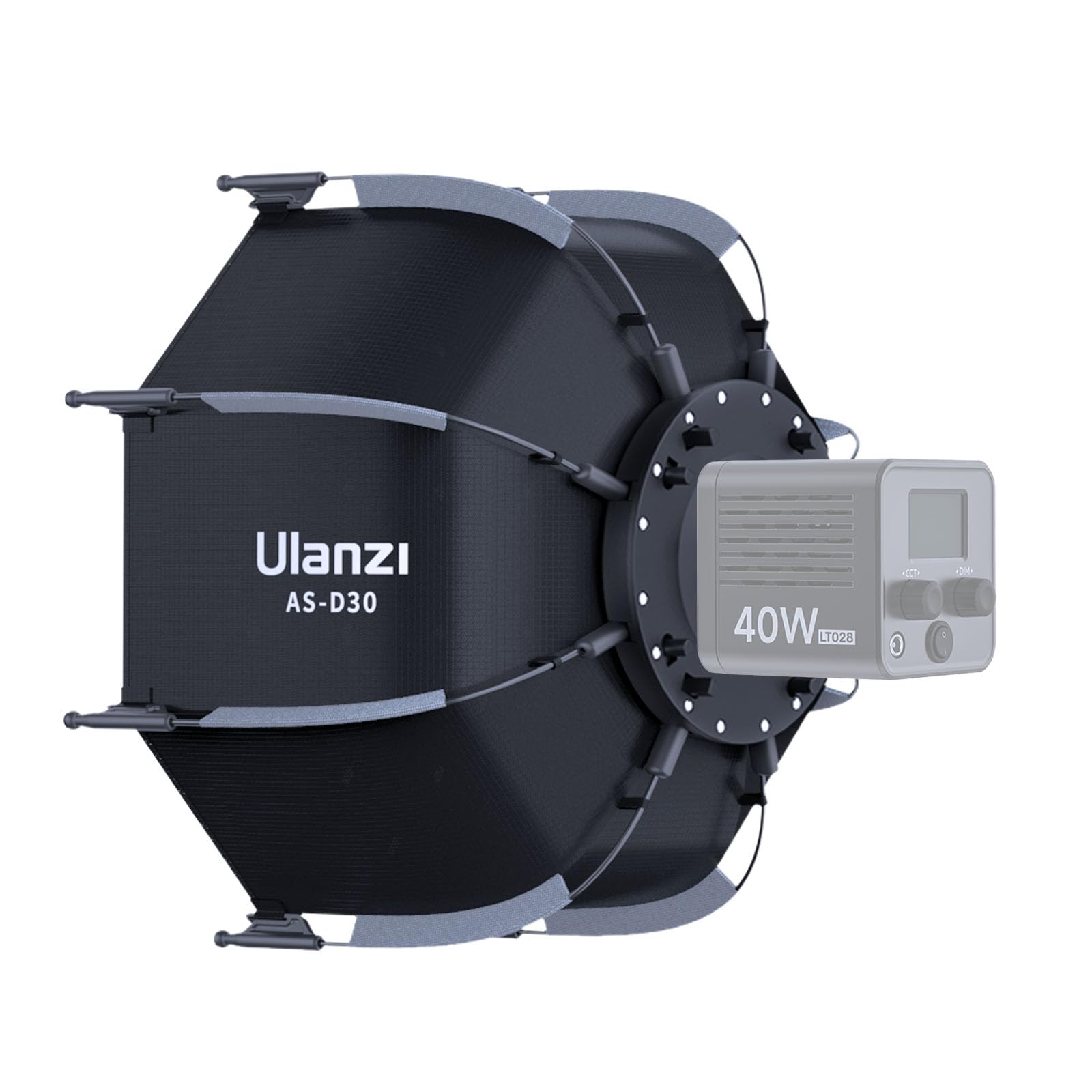 Ulanzi AS-D30 30cm八角形ソフトボックス ソフトボックス アンブレラ ソフトボックス オクタゴンボックス 折りたたみ式 ディフューザー アンブレラタイプ 組立不要 バッグ+ハニカムグリ