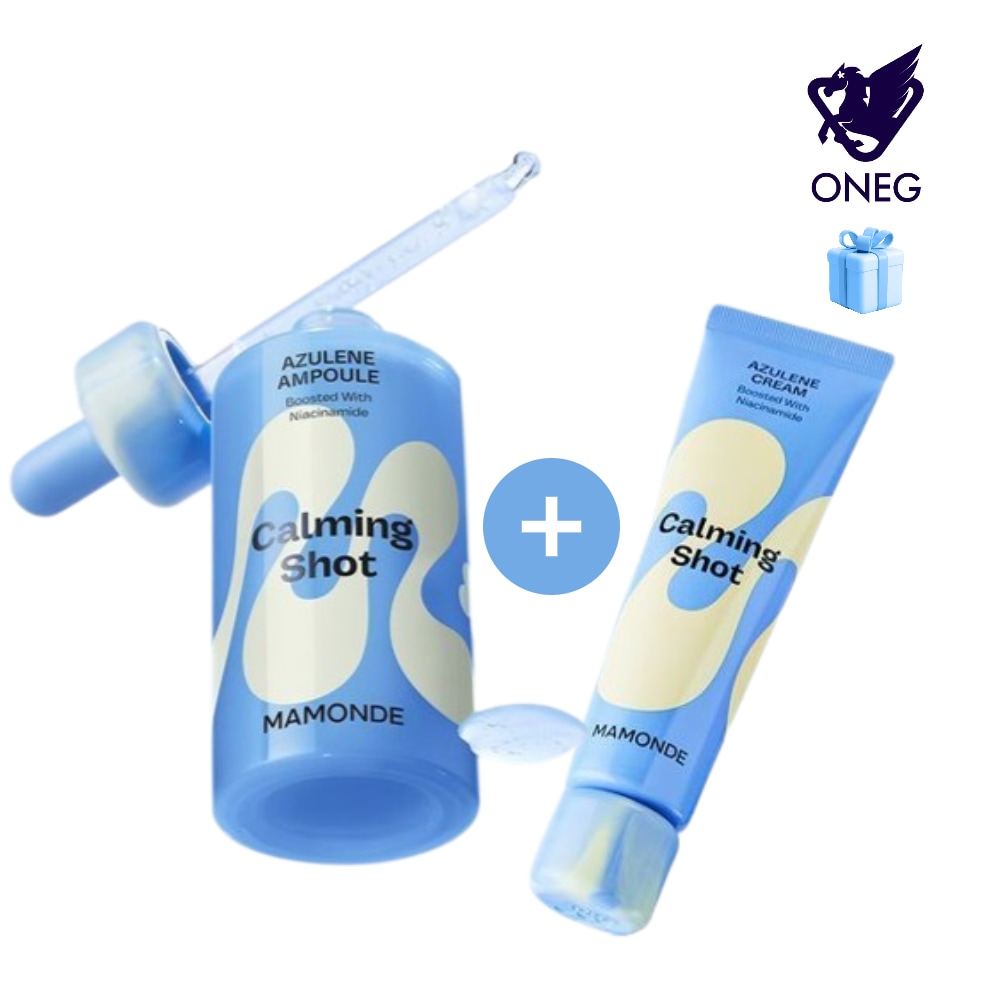 [痕跡鎮静×高保湿企画セット]マモンドアジュレンアンプル50ml(+クリーム30ml)+クリームセット60ml(+30ml)/アズレン/痕跡鎮静/韓国コスメ/水分アンプル/水分クリーム 6,515円
