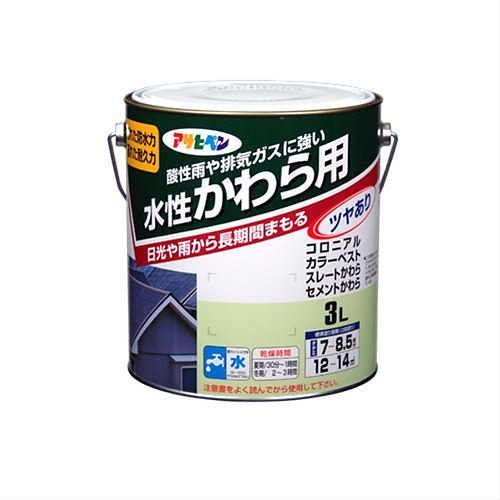 （まとめ買い）水性かわら用 アイリッシュグリーン 3L [x3缶セット]