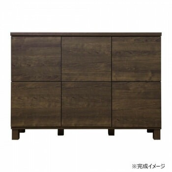 日本製組立家具 収納キャビネット リビングボード CO-NC-8011CB ダークブラウン