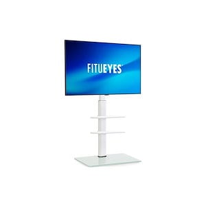 FITUEYES テレビスタンド 3260インチ対応 棚付き 壁寄せテレビスタンド テレビ台 高さ調節可能 ラック回転可能 ホワイト F02A3461A