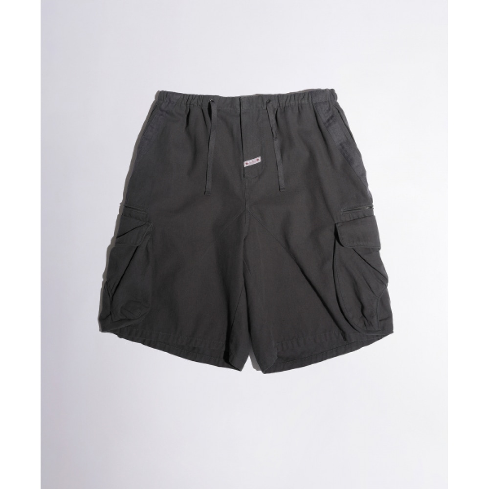 スカルプターツイルカーゴハーフパンツネイビー