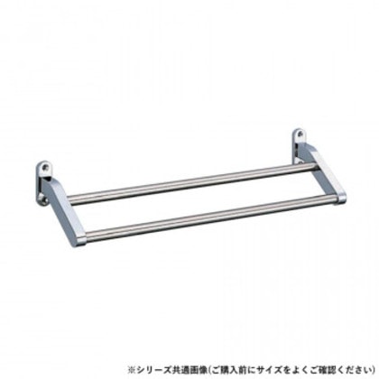 シロクマ フラット二段タオル掛 600mm クローム BT-41