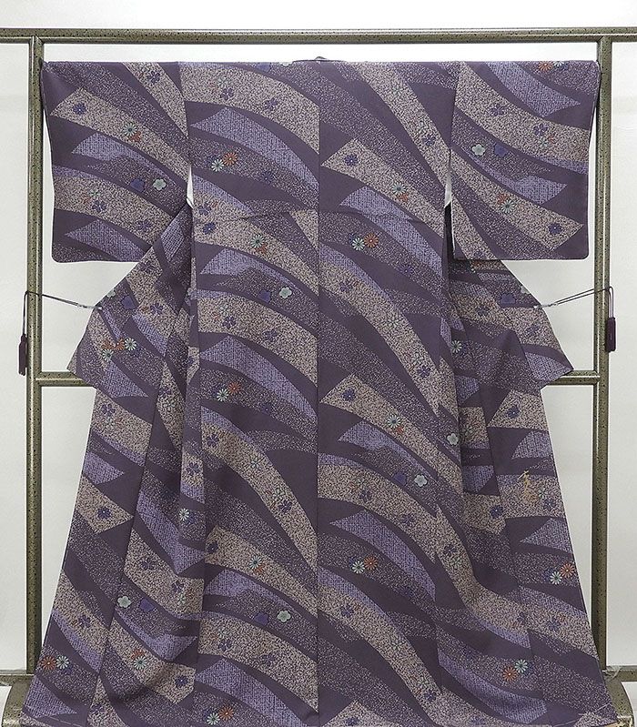 小紋 新品仕立済 正絹 大久保玄才 そめのざ玄才作 小紋 身丈165cm 裄丈68cm 新品 仕立て