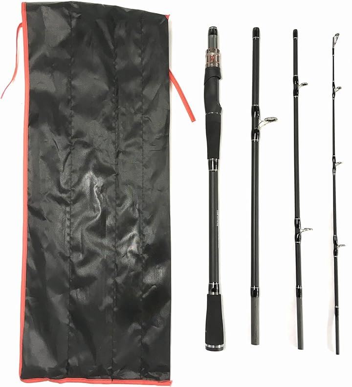 EVA 6フィート スピニングロッド 4ピース H スピニングパックロッド バス釣りロッド トラベルロッド シーバスロッド (EVA 6ftスピニングロッド4ピース(H), 6ft)