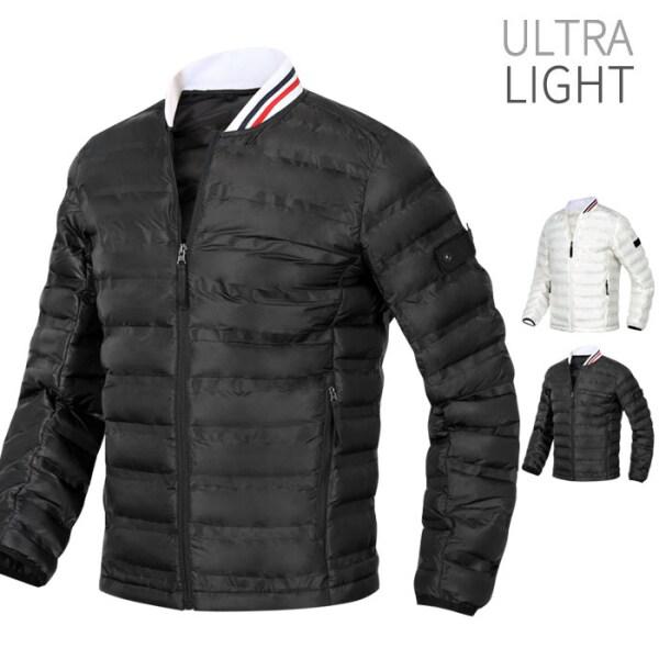 配色カラーシームレス軽量パディングジャケットジャンパー