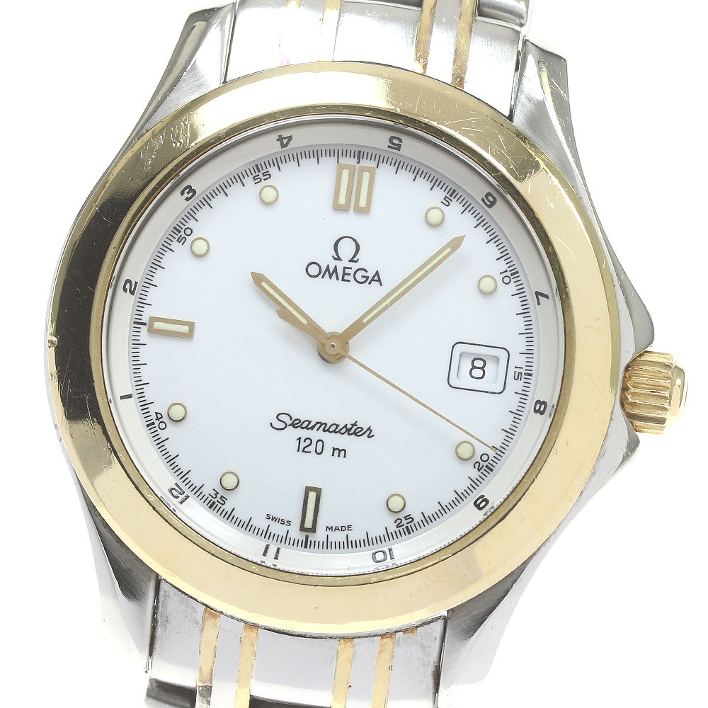 オメガ OMEGA 2311.20 シーマスター120 YGコンビ デイト クォーツ メンズ _843159【中古】 156,300円
