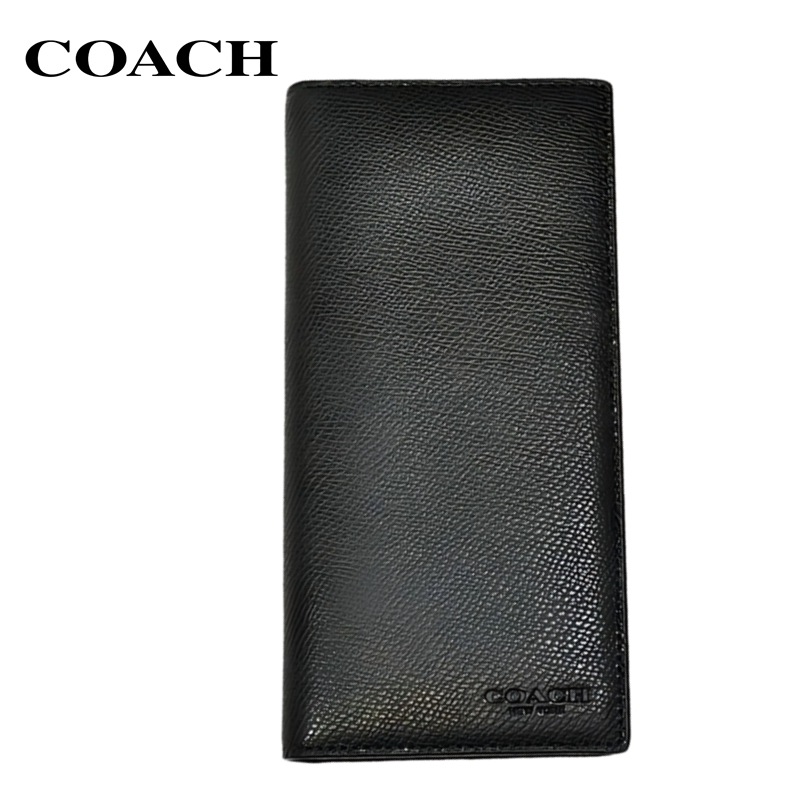 コーチ長財布 COACH 二つ折り長財布 ブランド メンズ ファッション ロングウォレット 黒 シンプル ファッション クリスマス プレゼント 財布 メンズ 新品 F74978