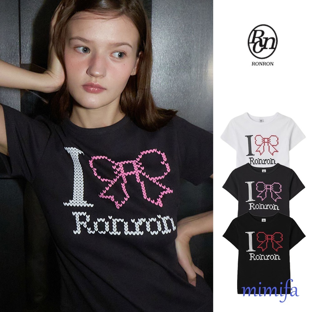 アイリボン スリム クロップ Tシャツ