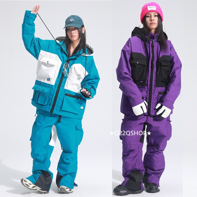 スノボウェア 2024 2025 上下セット メンズ レディース アウター ジャケット パンツズボン セットアップ ウィンタースポーツ スノーボードウェア スキーウェア スノーウェア 防水防寒 韓国風