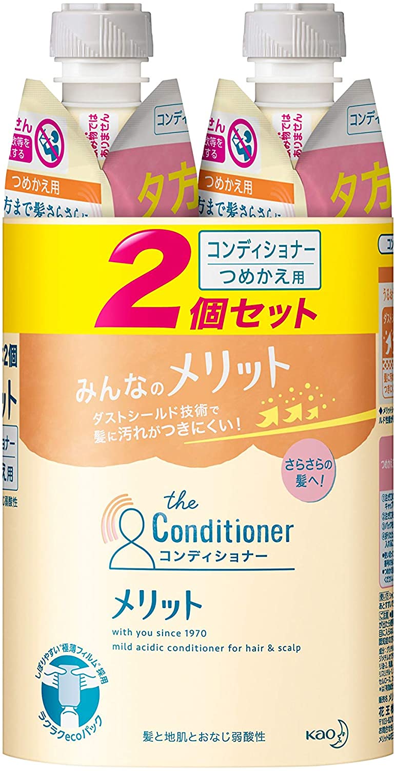 【まとめ買い】メリット コンディショナー つめかえ用 340ml2個 [医薬部外品]