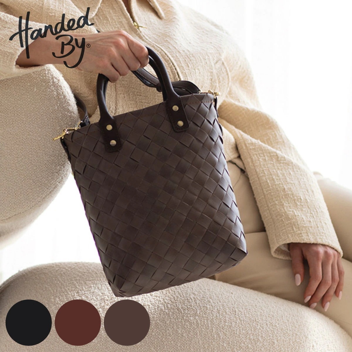 ショルダーバッグ Handed By LITTLE GRACE 手編み フェアトレード バッグ ミニショルダー かばん 鞄 サコッシュ レディース 軽量 リサイクル素材 ハンデッドバイ