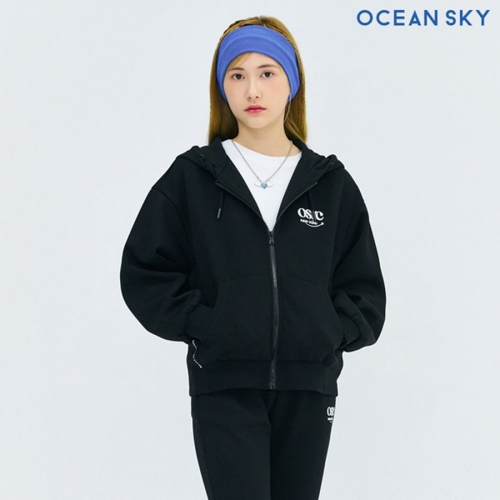 オーシャンスカイ 女の子 デザイン切り替えフードジップアップ-DEJG4362B03