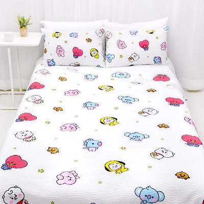 Qoo10] ライン・フレンズ [BT21] BABY ホワイト 夏掛け