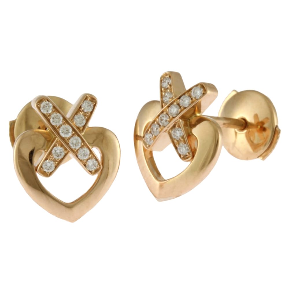ショーメ リアン ピアス 18金 K18ピンクゴールド ダイヤモンド Chaumet 中古 美品