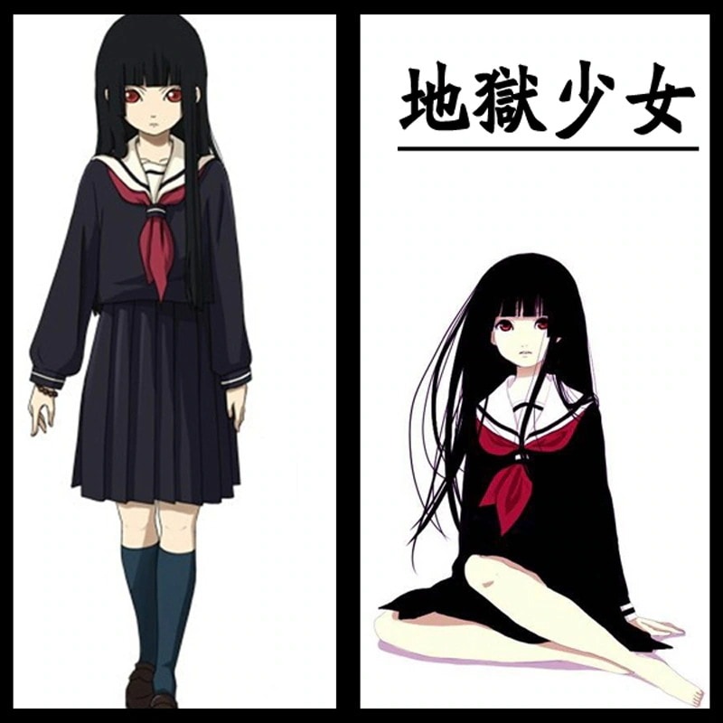 少女閻魔愛スカート制服セーラーアニメコスプレjk服舞台服