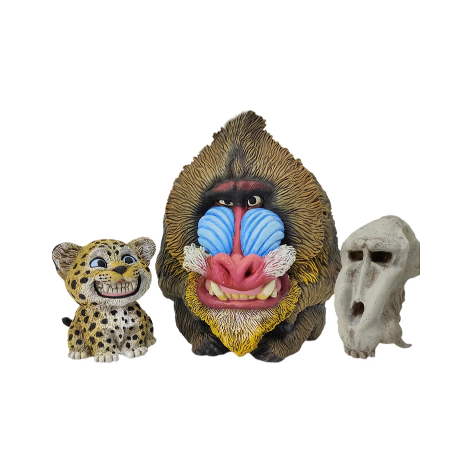 動物惑星×鴉の巢 マンドリル ヒョウ フィギュア 頭蓋骨付属 10CM級 樹脂 塗装済 可愛い 滑稽 スタチュー リアル 完成品 動物 プラモデル おもちゃ 模型 プレミアム オリジナル 犬好き 置物