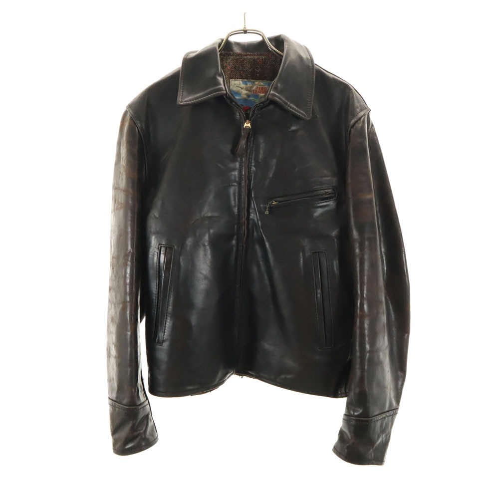 エアロレザー スコットランド製 レザージャケット 38 ブラック AERO LEATHER メンズ