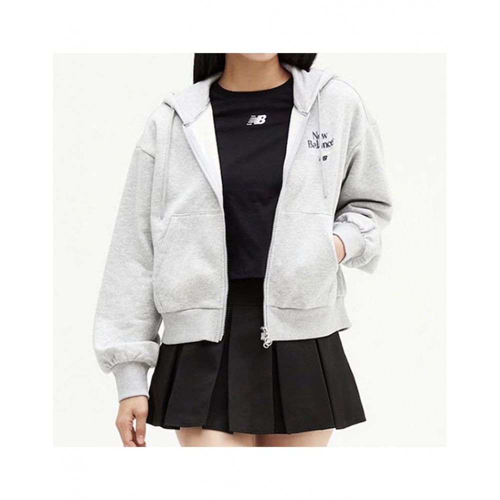 ニューバランス W 起毛セミオーバーフード付きジップアップ NBMDD4W952-AC