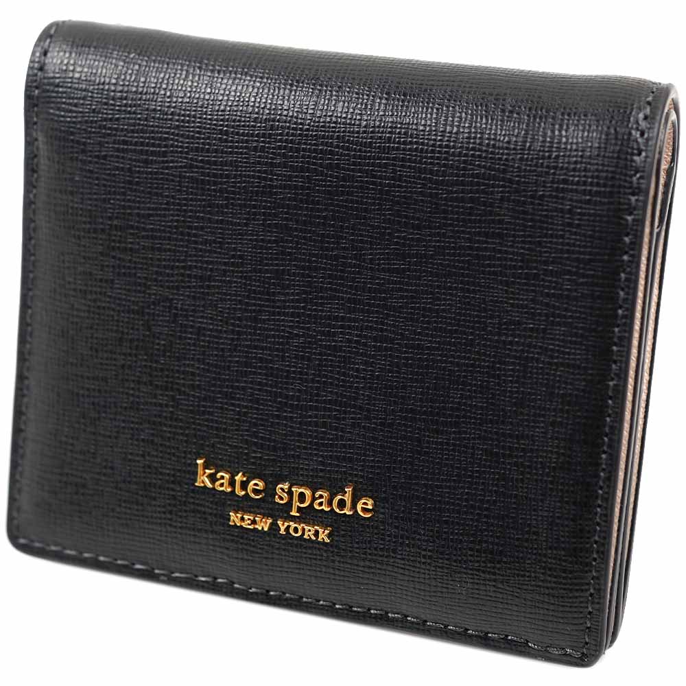 ケイトスペード 財布 KATE SPADE MORGAN 二つ折り財布 レディース SAFFIANO BLACK ブラック KD079-0060-001