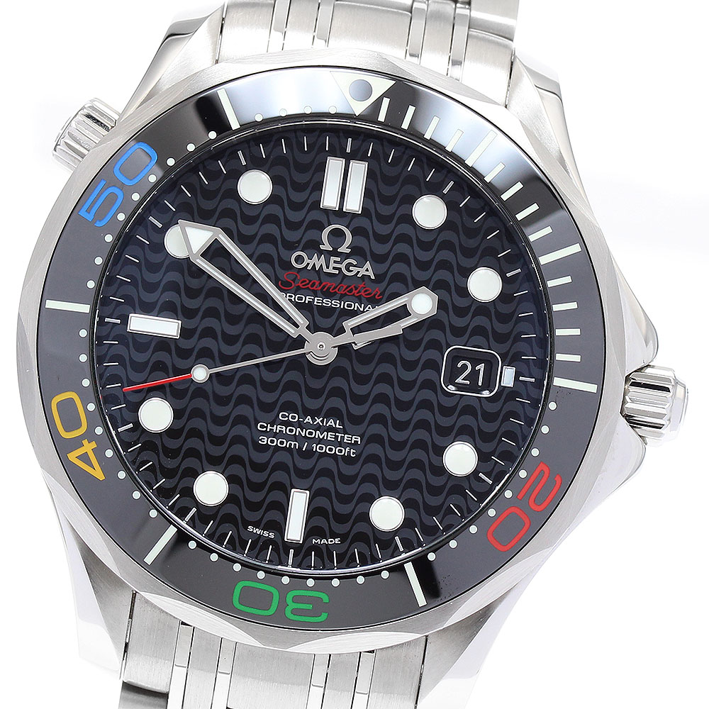 オメガ OMEGA 522.30.41.20.01.001 シーマスター 300M リオ2016 リミテッドエディション 自動巻き メンズ 良品 保証書付き_895589【中古】
