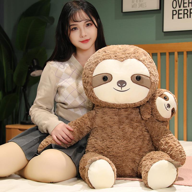 ぬいぐるみ　ナマケモノ　親子　抱き枕 　インテリア　ふわふわ　かわいい　装飾品　子供　おもちゃ　誕生日プレゼント 4,750円