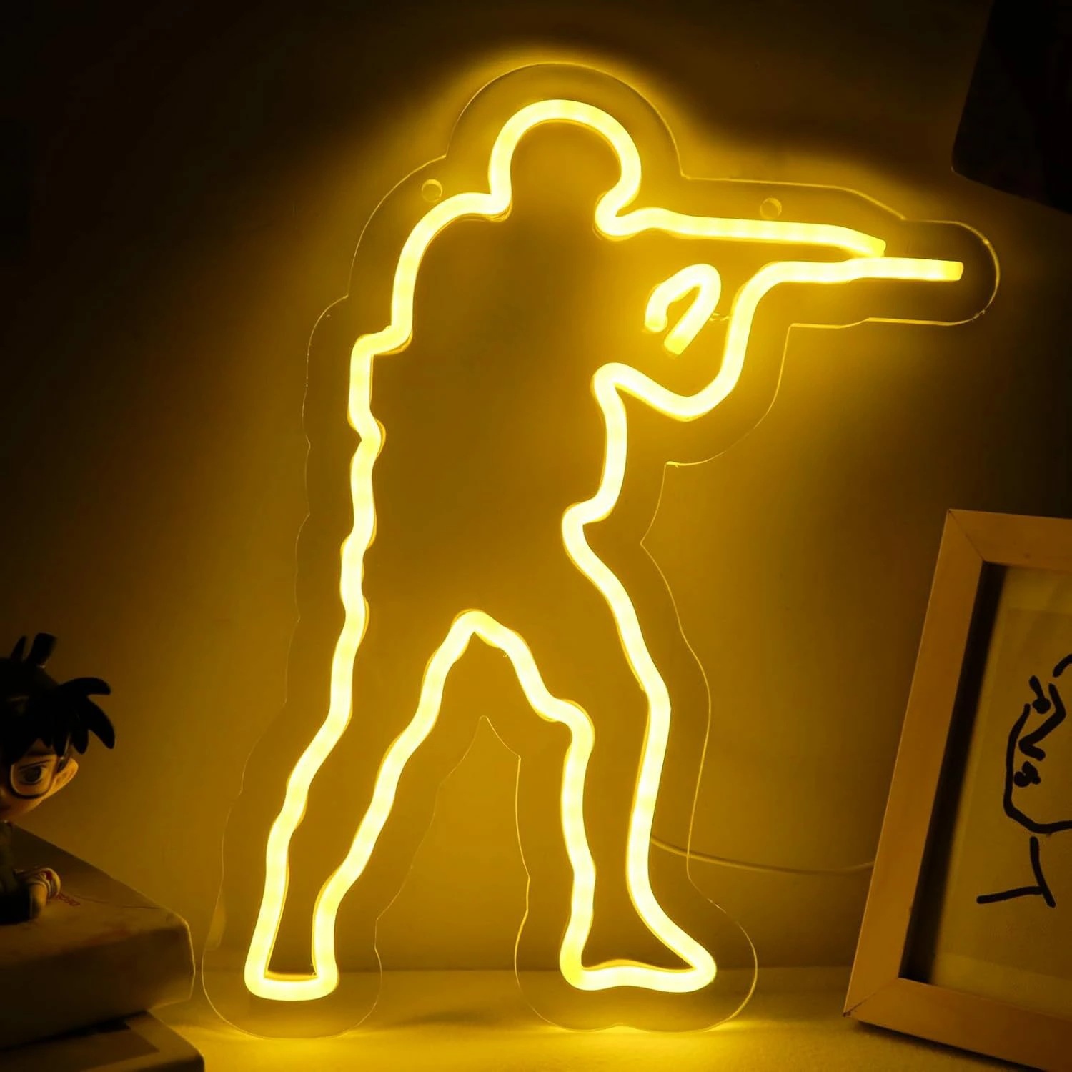 速達!ネオンサイン GAME 多階段調光可 射撃ゲームネオンライト LEDネオンサイン LED看板 USB給電 ゲームルーム店看板 喫茶店用サイン バー 誕生日パーティー 壁飾り インテリア 店内飾り
