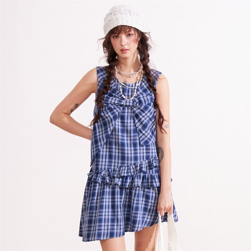 アンカーレーストリミングスクールルックベストドレス