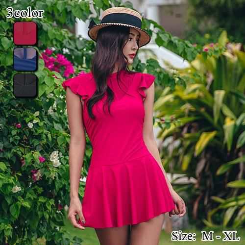 【グラシア】 水着 ワンピース レディース ビーチウェア スイムウェア 流行 海 プール エレガント クラシカル ドロップ型 モールドパッド デコルテ パッド 丸胸 メッシュ 高級感 華やか 透け感