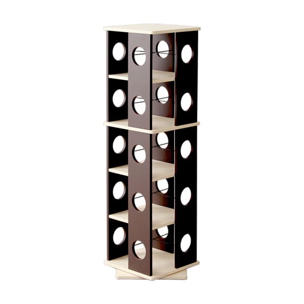 回転式の本棚！回転コミックラック（5段タイプ）【SWK-5】（本棚　回転　コミック）SWK-5-DBR　ダークブラウン